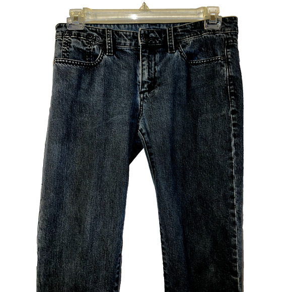 BCBG Maxazria Jeans Women's Size 30 Blue Black Mid Rise 5-Pkt Straight Leg Jean - Picture 2 of 8